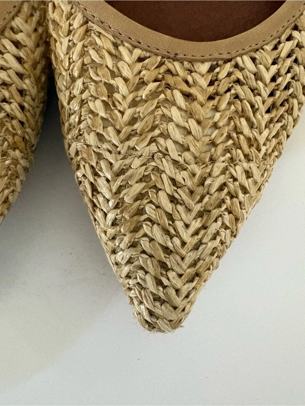 Matt Bernson Zola D’Orsay ankle strap flats Honey Raffia. 7. Great shape w/box